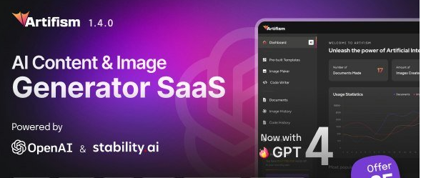 Artifism v6.3.0 - AI Content & Image Generator SaaS - nulled
