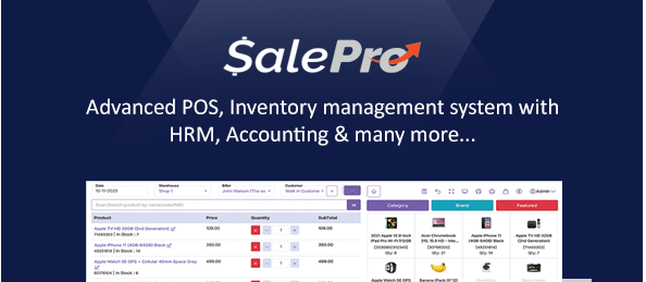 SalePro POS v5.6.1 - Inventory Management System, HRM & Accounting - nulled