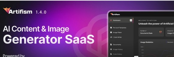Artifism v6.6.0 - AI Content & Image Generator SaaS - nulled