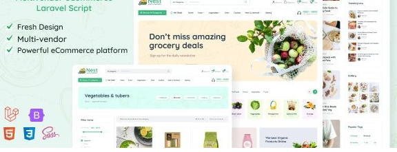 Nest v1.26.2 - Multivendor Organic & Grocery Laravel eCommerce - nulled