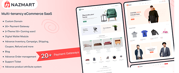 Nazmart v3.0.3 - Multi-Tenancy eCommerce Platform (SAAS) - nulled
